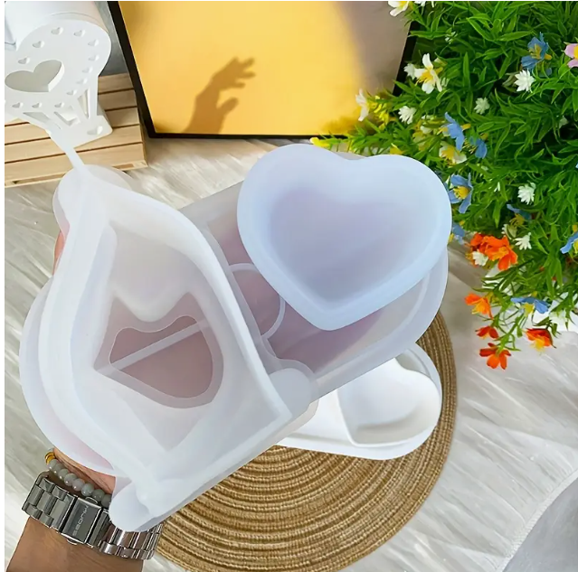 3 pieces heart Shape silicon mold