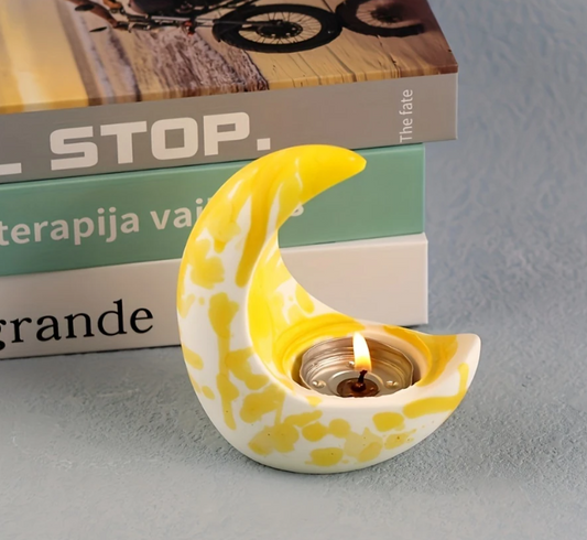 Curved candle holder silicon mold