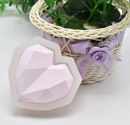 3D geometric heart-shaped silicon mold