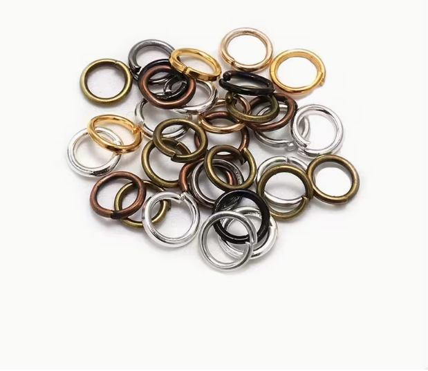 200 pieces metal open jump rings selection