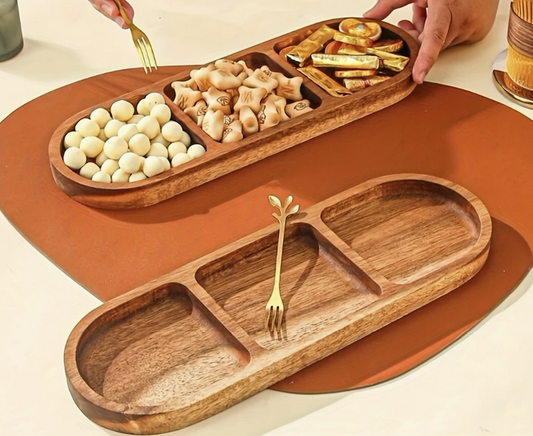 Wooden serving tray selection
