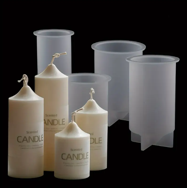 4 pieces silicone candle molds