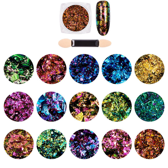 Glitter flakes box mixed colours