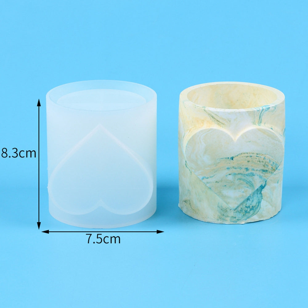 Valentine's day heart pen holder food grade silicon mold
