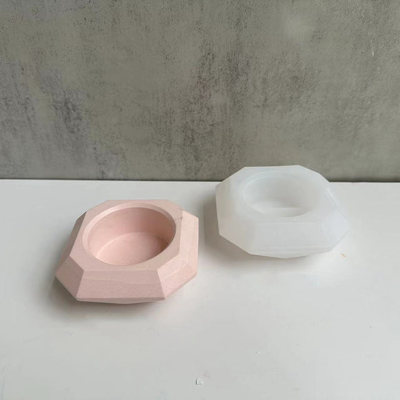 Octagon candle holder mold