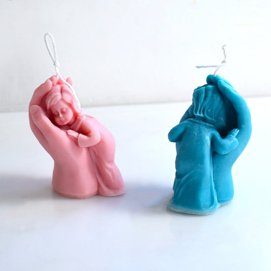 Baby in hand mold