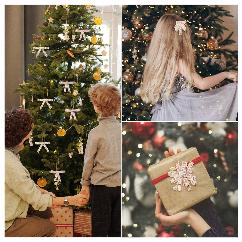 5 unique rolls single face printed cotton ribbons