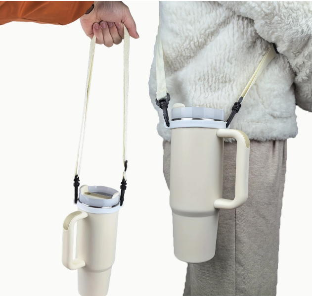 Adjustable water bottle shoulder strap