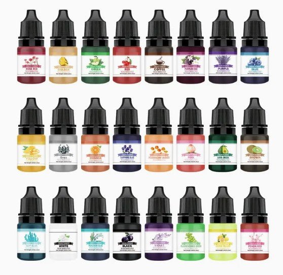 Resin colour pigment set selection