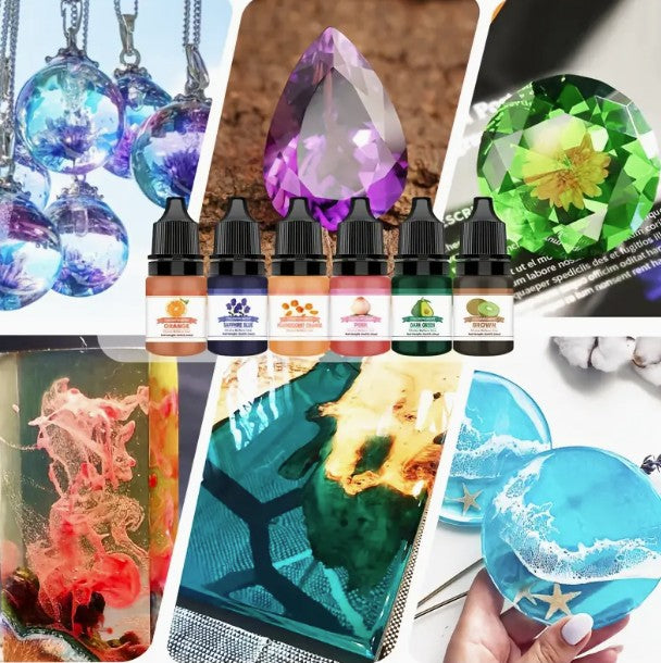 Resin colour pigment set selection