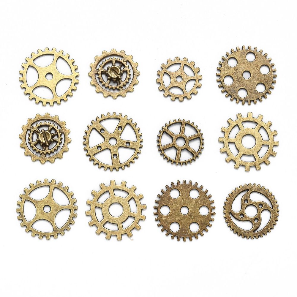 Metal steam punk gears (50g)