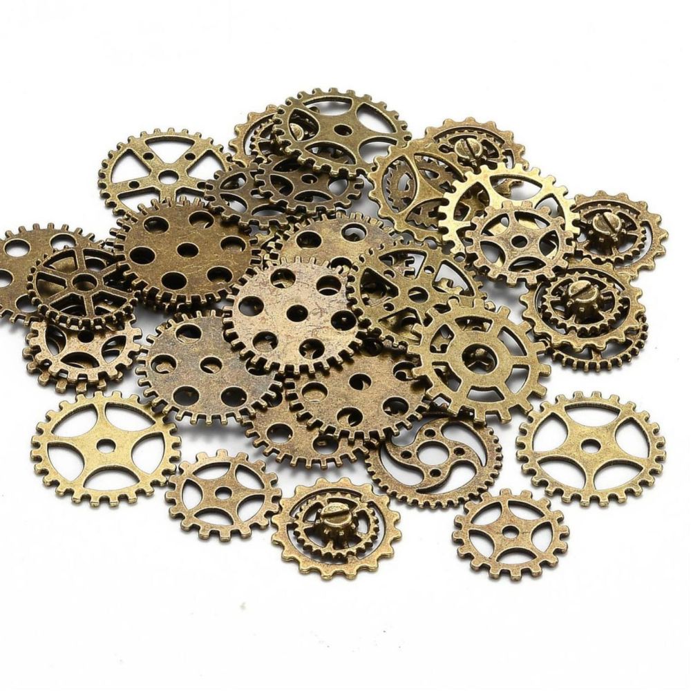 Metal steam punk gears (50g)