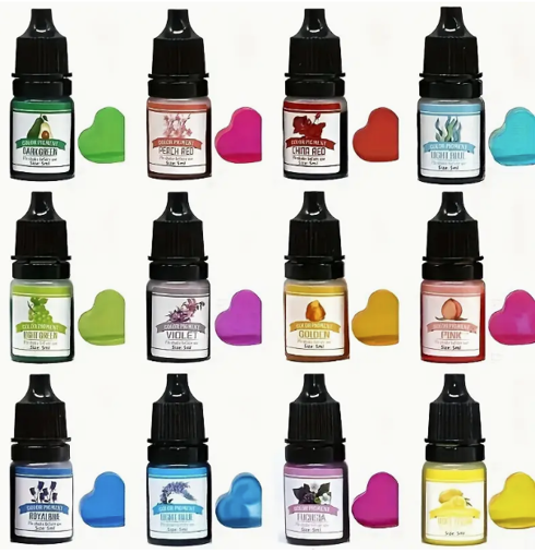 Resin colour pigment 12 colour set