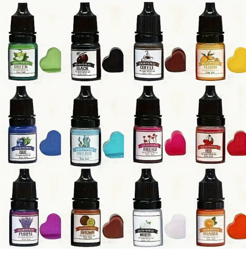 Resin colour pigment 12 colour set