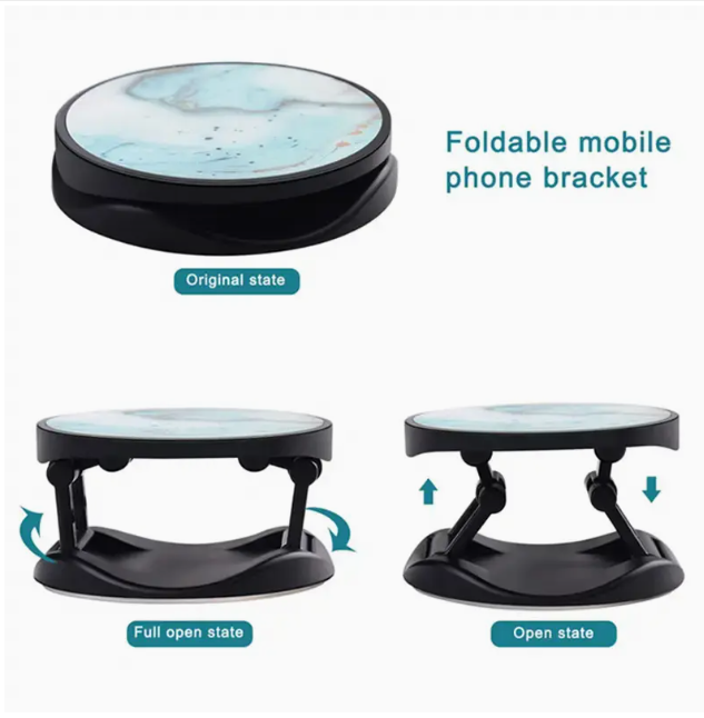 White foldable phone grip stand