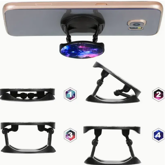 White foldable phone grip stand