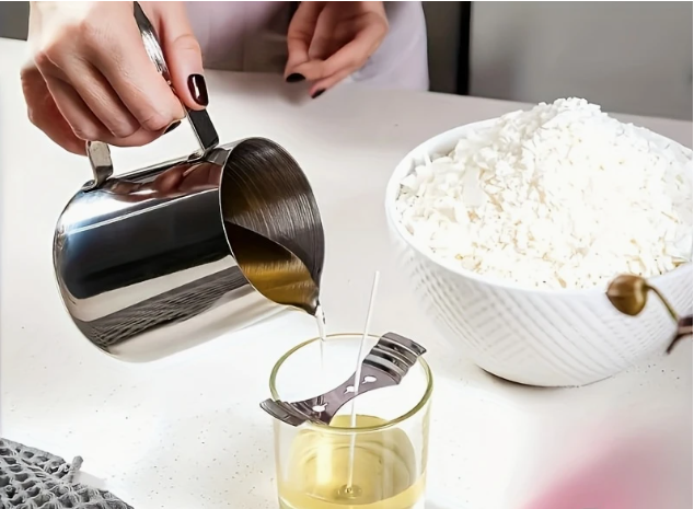 Melting pot with spoon