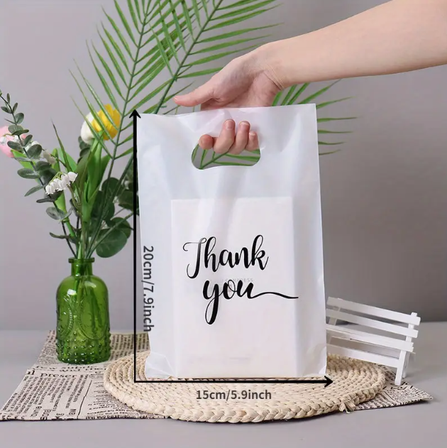 Medium black thank you bags