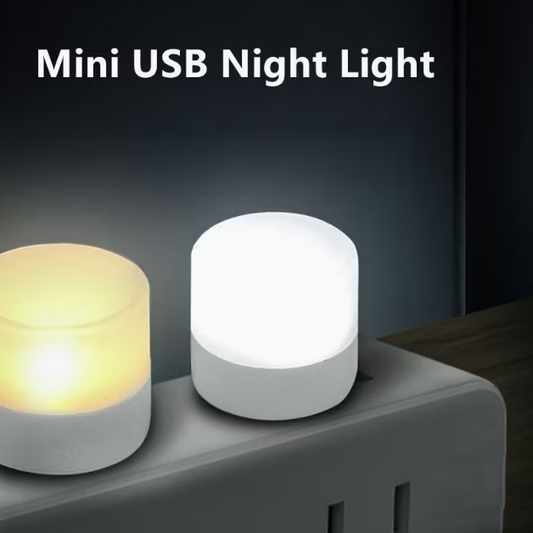 White mini-USB night light