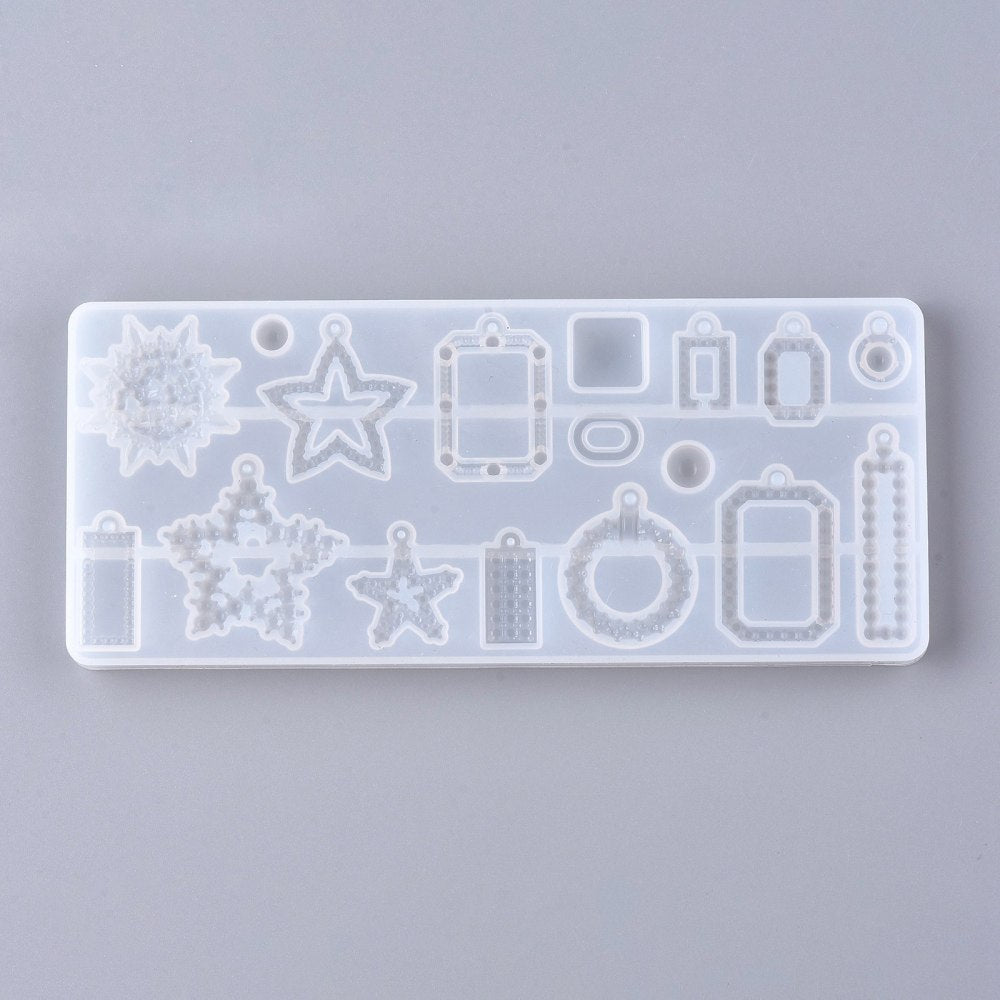 Mixed shapes pendants silicon mold