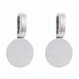 Silver flat round pendant bails (pack of 10)