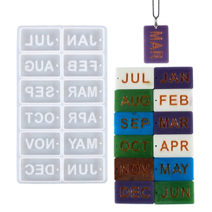 Months of the year pendant mold
