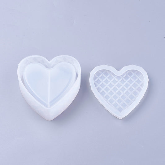 Heart shape box mold (2 pieces)