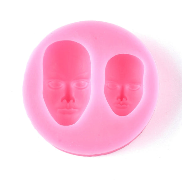 3D girl and man face mold