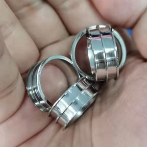 201 stainless steel dual band thin edge inlay ring core
