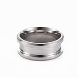 301 stainless steel wide band inlay ring core