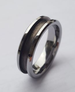 Tungsten 6mm inlay ring