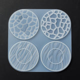 Flat round water ripple cup mat mold