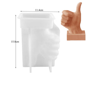 Hand gesture display mold range
