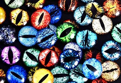 Cat/fantasy eye glass cabochon selection 20mm (25 pieces)