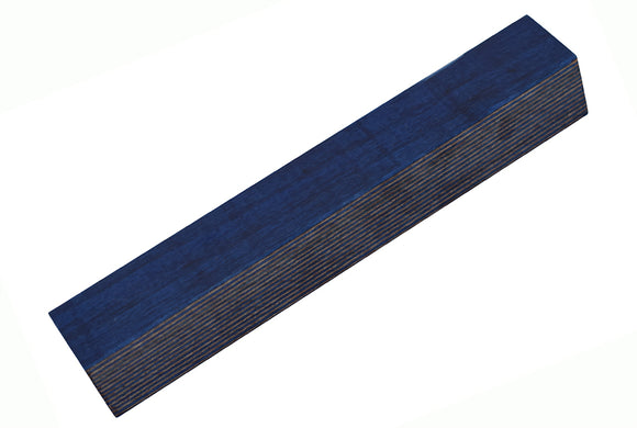 Coloured wood pen blank (blue and coffee)