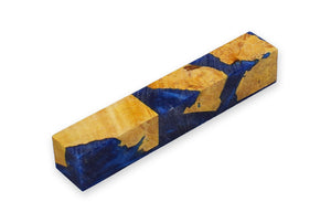 Stabilized pen blanks (yellow and blue hybrid)