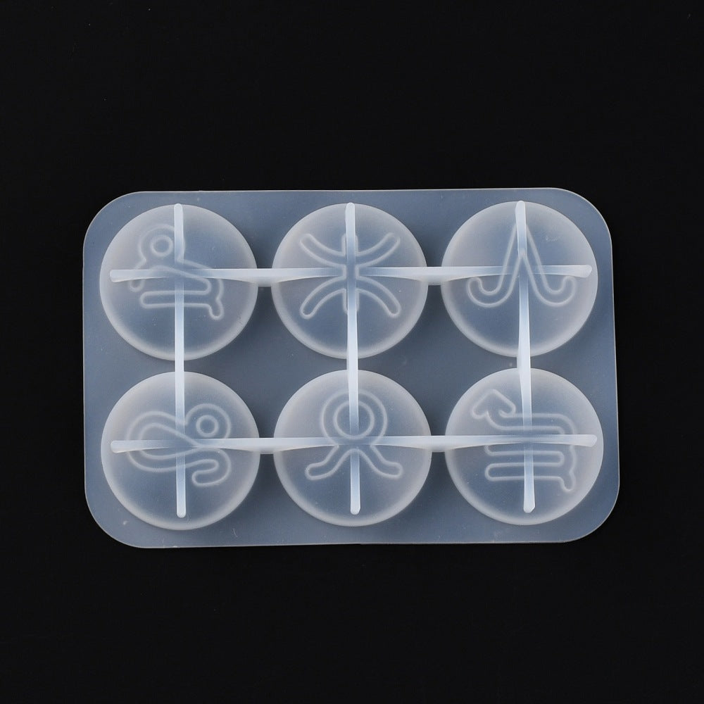 Half round mold with constellation pattern