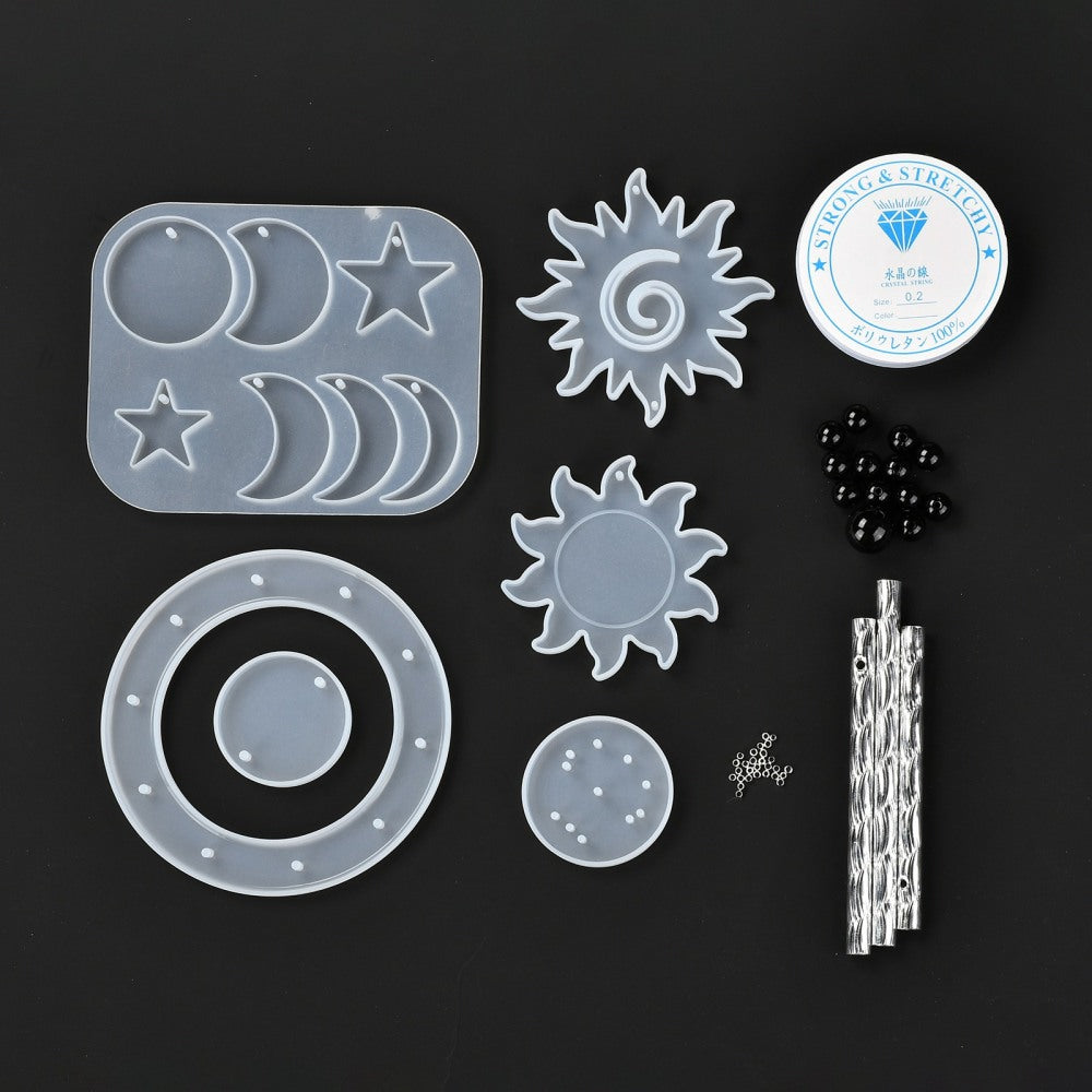 Sun and moon wind chime making kit